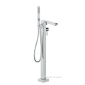 Square Free Standing Tub Filler with Shower Set